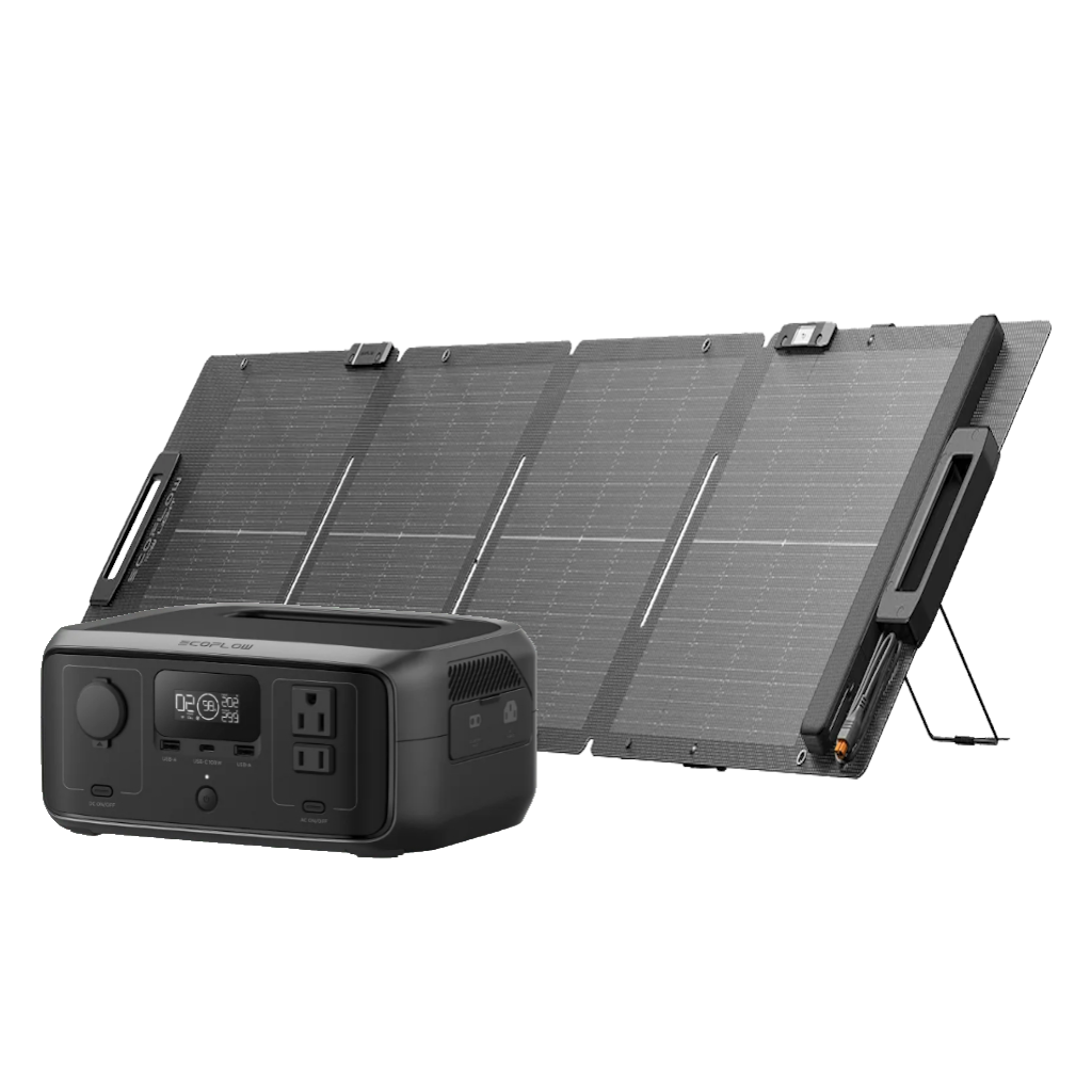 Kit Solar Portátil EcoFlow RIVER 3 300 W + Panel Solar Bifacial 110 W _2