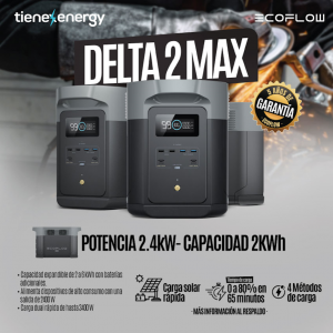 Kit Solar Portátil EcoFlow DELTA 2 MAX 2400 W + 2 Paneles Solares Flexibles de 560 W_5