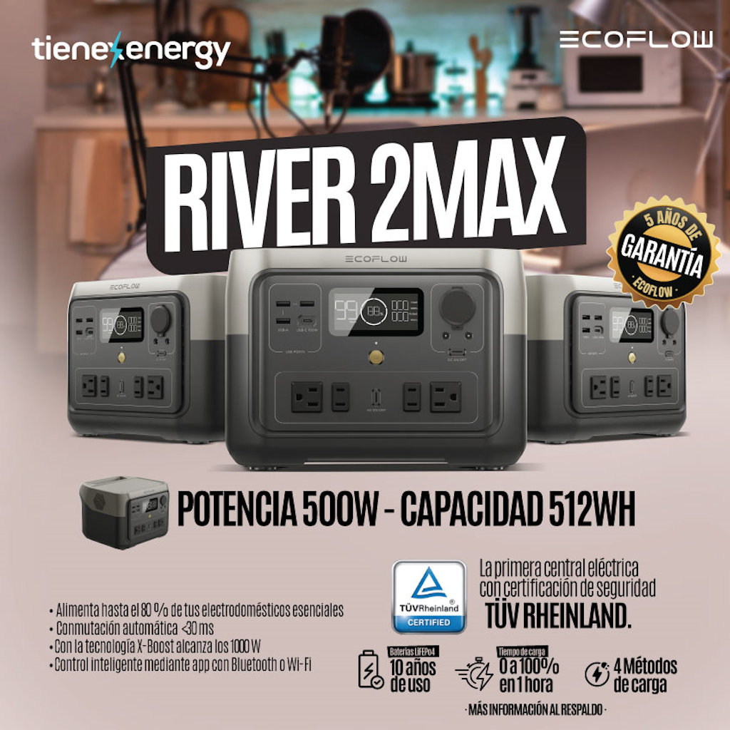  Estación de Energía Portátil EcoFlow RIVER 2 MAX 500W Potencia - 512Wh Capacidad_14