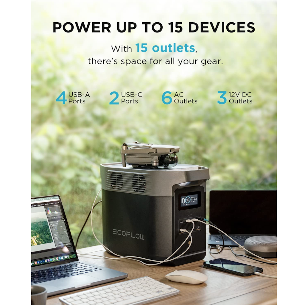 Kit Solar Portátil EcoFlow DELTA 2 1.8 kW + Panel Solar Bifacial 400 W _11