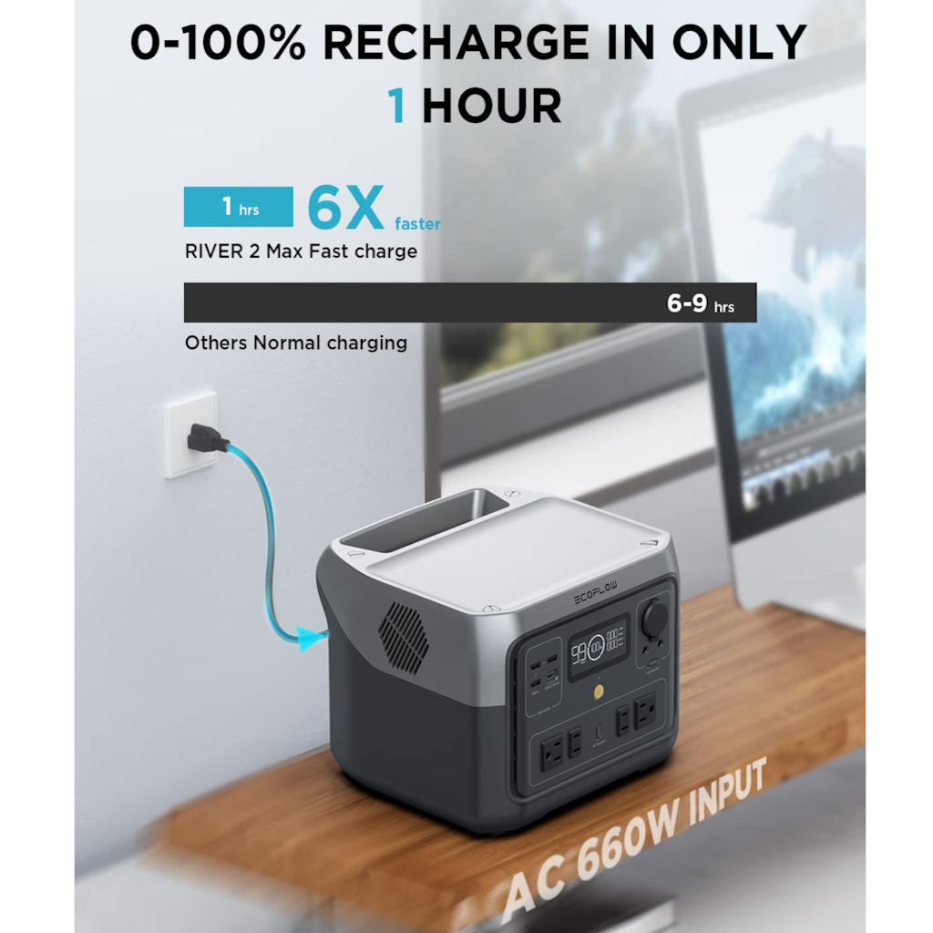  Estación de Energía Portátil EcoFlow RIVER 2 MAX 500W Potencia - 512Wh Capacidad_10