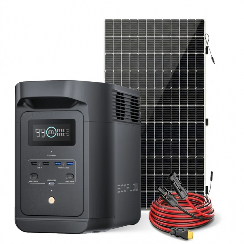 Kit Solar Portátil EcoFlow DELTA E980 500W + 1 Panel Solar Flexible de 560 W_1
