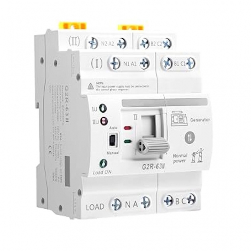 Switch de Transferencia Automático 220V ATS 4P 63A Automático/Manual _1