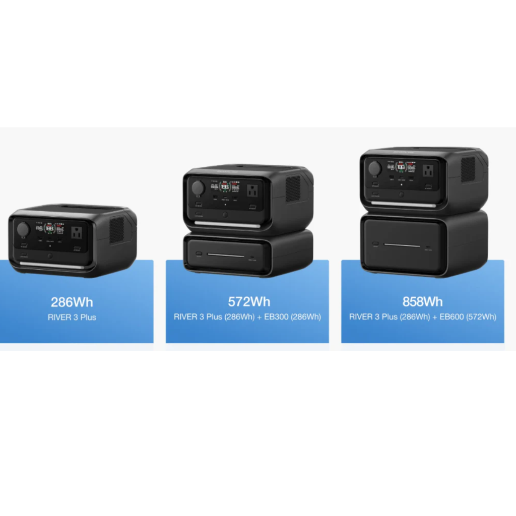 Estación de Energia Portatil Ecoflow RIVER 3 MAX PLUS 600W Potencia 858Wh Capacidad _4