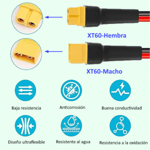 Cable Extensión de Panel Solar EcoFlow XT60 a XT60 10 Mts_3
