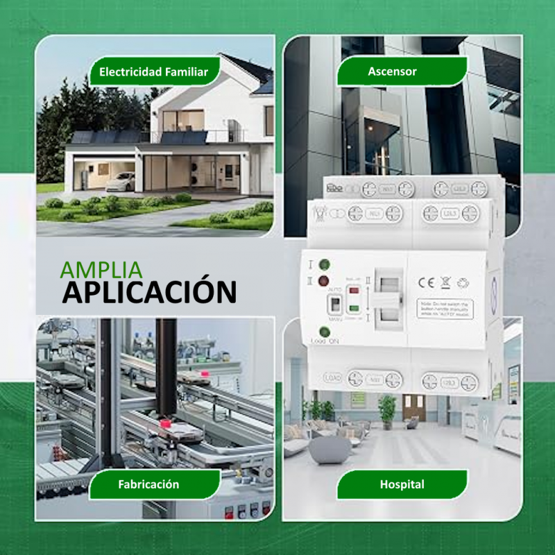 Switch de Transferencia Automático 110V ATS 4P 63A Automático/Manual_4
