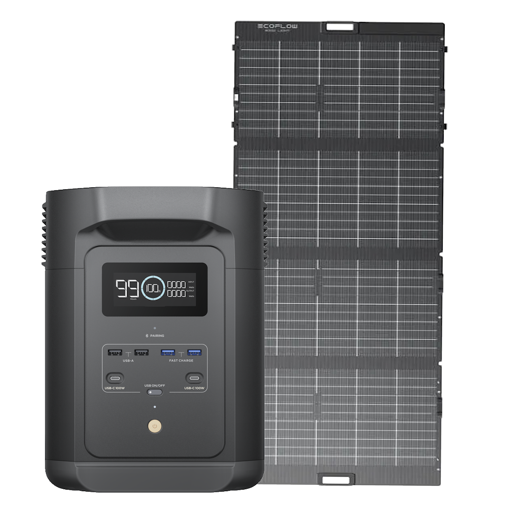 Kit Solar Portátil EcoFlow E980 500W + Panel Solar Bifacial 400 W  - Tienex Energy, Energía de Respaldo