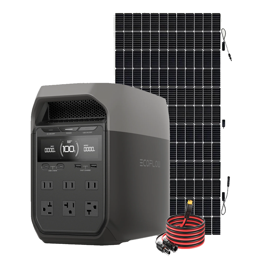 Kit Solar Portátil EcoFlow DELTA 3 1.8 kW + 1 Panel Solar Flexible de 560 W_1