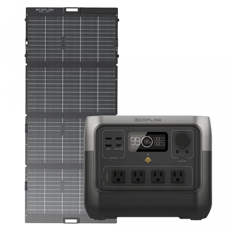 Kit Solar Portátil EcoFlow RIVER 2 PRO 800 W + Panel Solar 220 W Bifacial_1