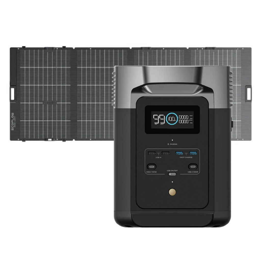 Kit Solar Portátil EcoFlow DELTA 2 1.8 kW + Panel Solar Bifacial 400 W _2