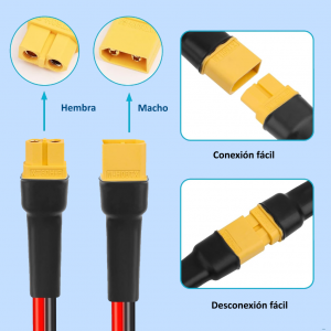 Cable Extensión Ecoflow XT60 a XT60 4.5Mts_2