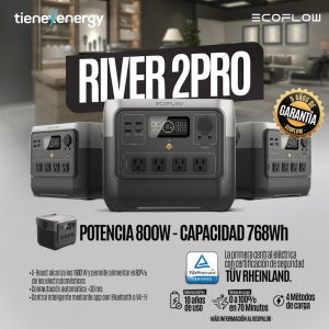 Kit Solar Portátil EcoFlow RIVER 2 PRO 800 W + Panel Solar 220 W Bifacial_4
