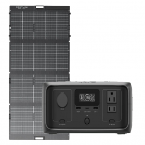 Kit Solar Portátil EcoFlow RIVER 3 300 W + Panel Solar Bifacial 110 W _1