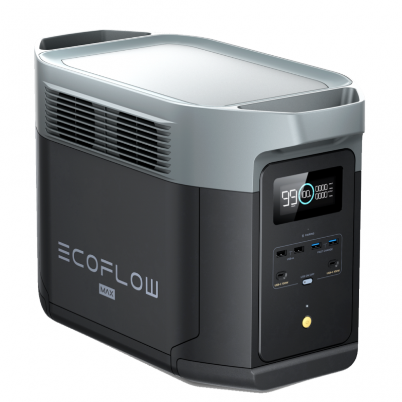 Kit Solar de Respaldo EcoFlow DELTA 2 MAX 2400 W + 2 Paneles Solares Flexibles de 560 W + Transferencia Automática_9