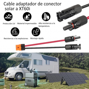 Cable Extensión de Panel Solar EcoFlow MC4 a XT60 30 Mts_3