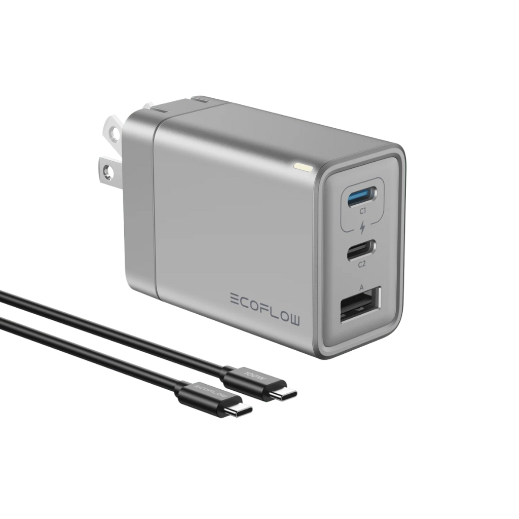 Cargador GaN EcoFlow Carga Rapida 65 W USB-C / USB-A  - Tienex Energy